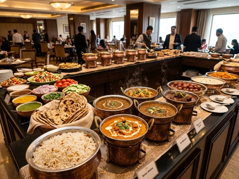 Delicious Indian Buffet Food